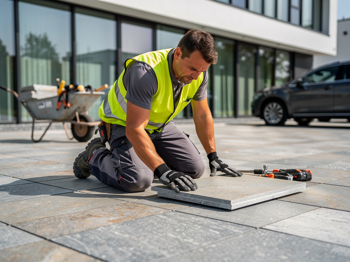 Pflasterarbeiten und Abbrucharbeiten für professionelles Immobilienmanagement.